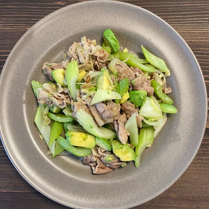 セロリとアボカドの おしゃれ野菜炒め レシピ 作り方 By すぴすぴレシピ 楽天レシピ セロリとアボカドの おしゃれ野菜炒め レシピ 作り方 By すぴすぴレシピ 楽天レシピ